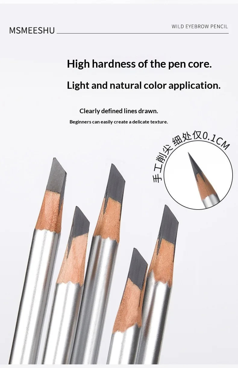 Ultra-Fine Micro Brow Pencil Waterproof Sweat-Resistant 3D Natural Shaping Hard Core Defined Hair-Like Strokes Eyebrow Makeup
