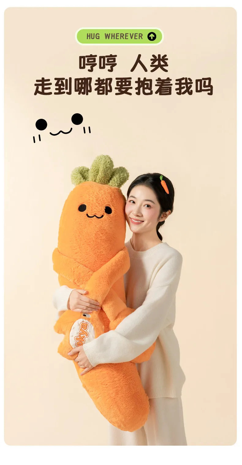 Okya Carrot King Sleep Pillow Graphene Heated Percussion Hug Pillow Three Adjustable Temp Settings  Kids Sleep Aid Bed Use