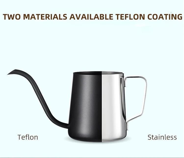 GIANXI Stainless Steel Gooseneck Coffee Maker Hanging Ear Drip Spout Pot Tea Kettle with Handle Drop Shipping