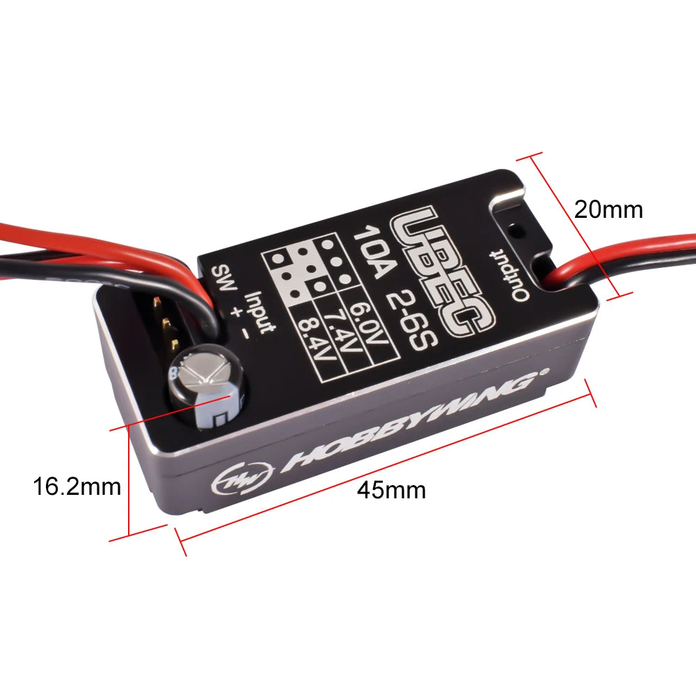 Hobbywing UBEC 10A Car Regulator Module IP67 2-6S 6/7.4/8.4V For RC Crawlers Trucks Car