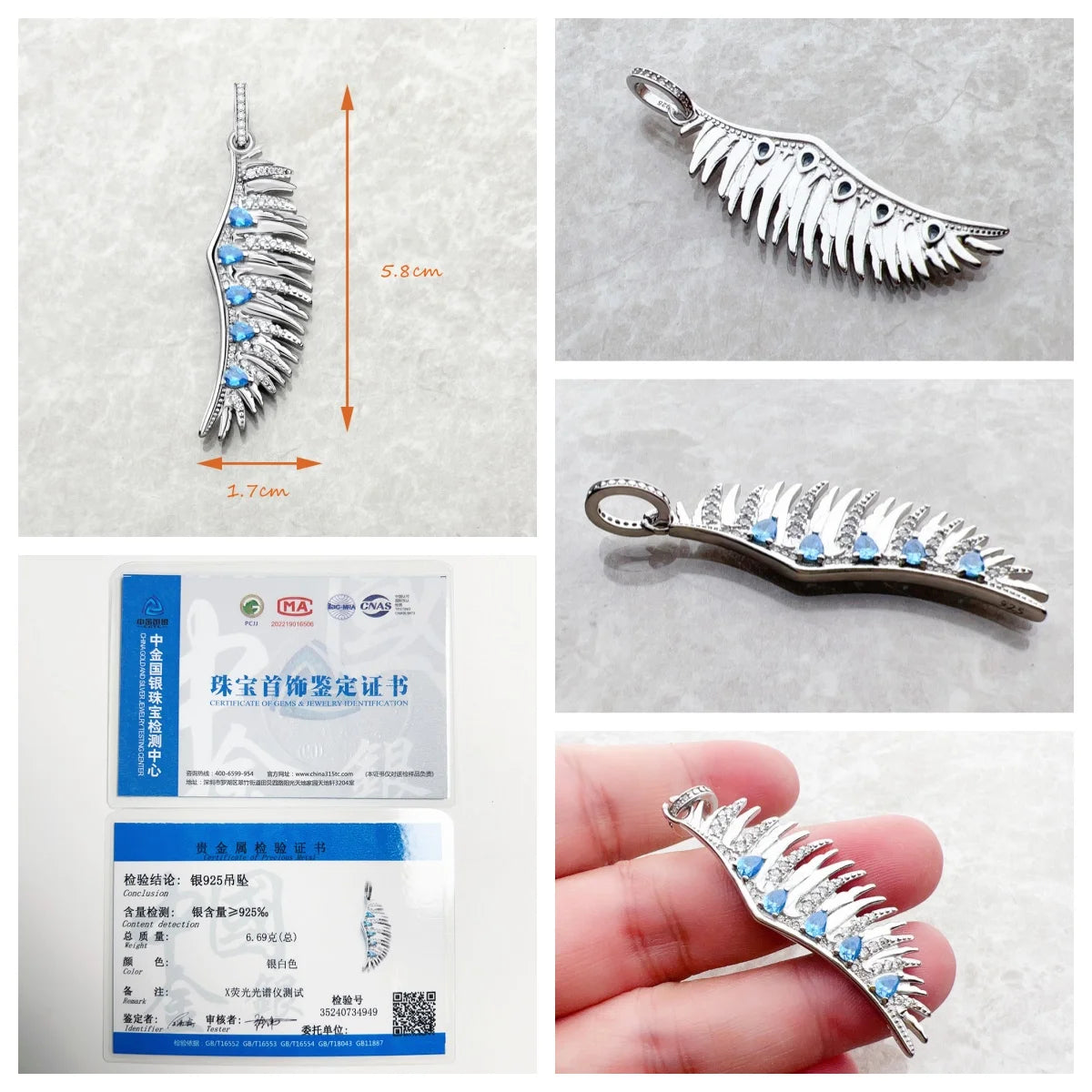 Pendant Zodiac Phoenix Wings Snake Sword Moon Brand New Fine Vintage Jewelry Accessories 925 Sterling Silver Gift For Woman Men