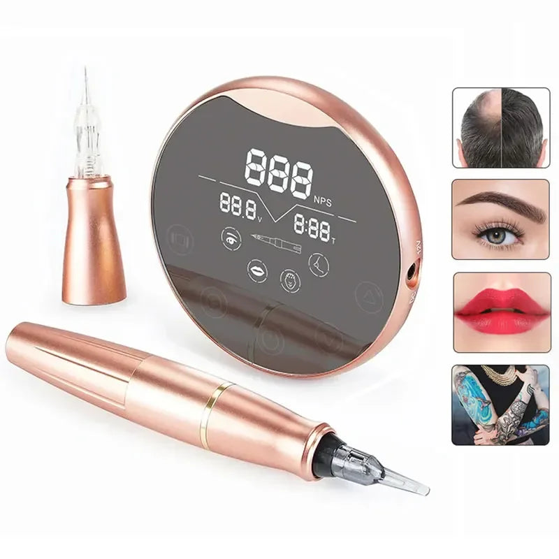 Biomaser P90 Dermografo Digital Tattoo Permanent Makeup Machine Pen/microblading Machine Set For Universal Cartridge Needle