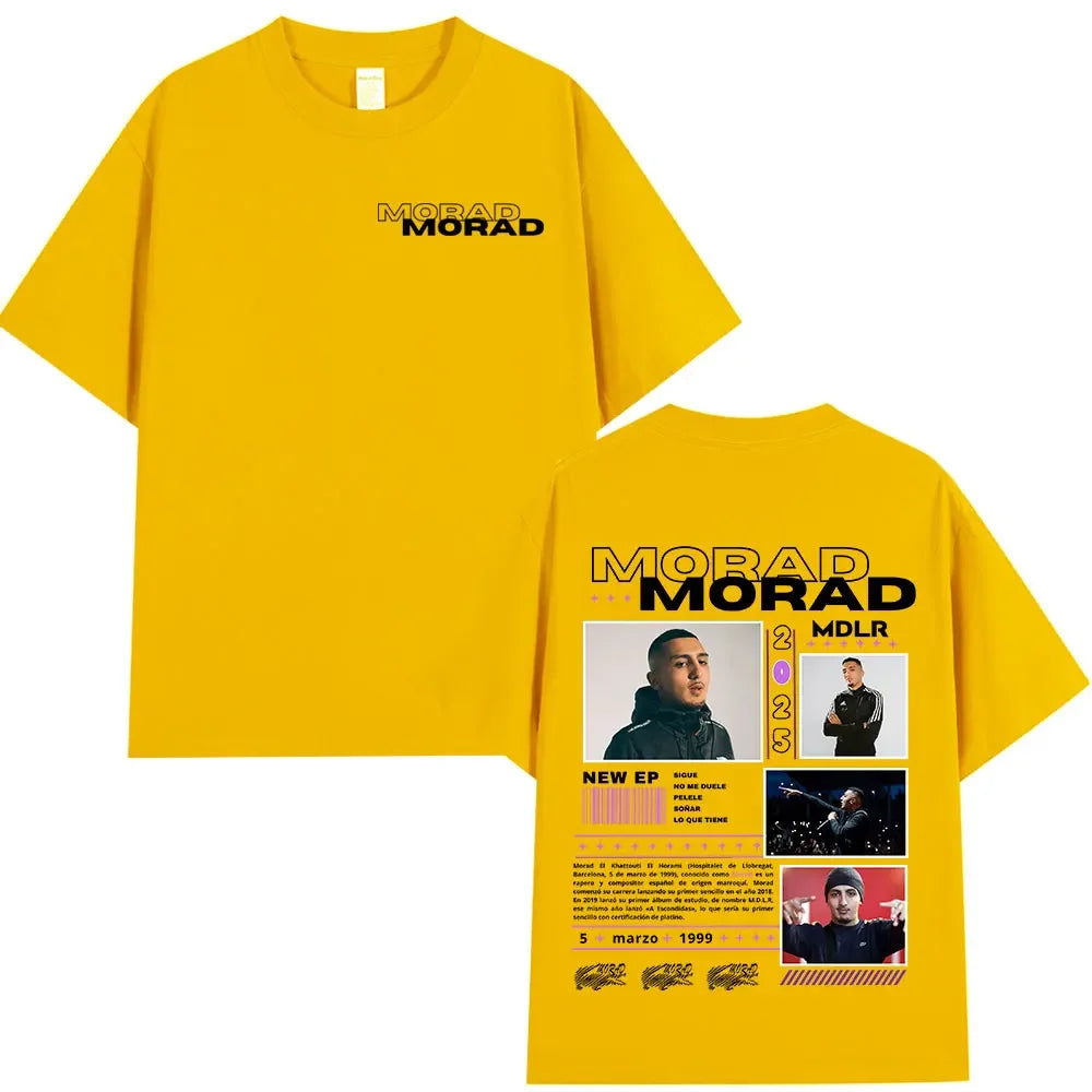 Rapper Morad M.D.L.R Graphic T Shirts Men Women Fashion Vintage T-shirt Cotton Casual Oversized Short Sleeve T-shirts Streetwear