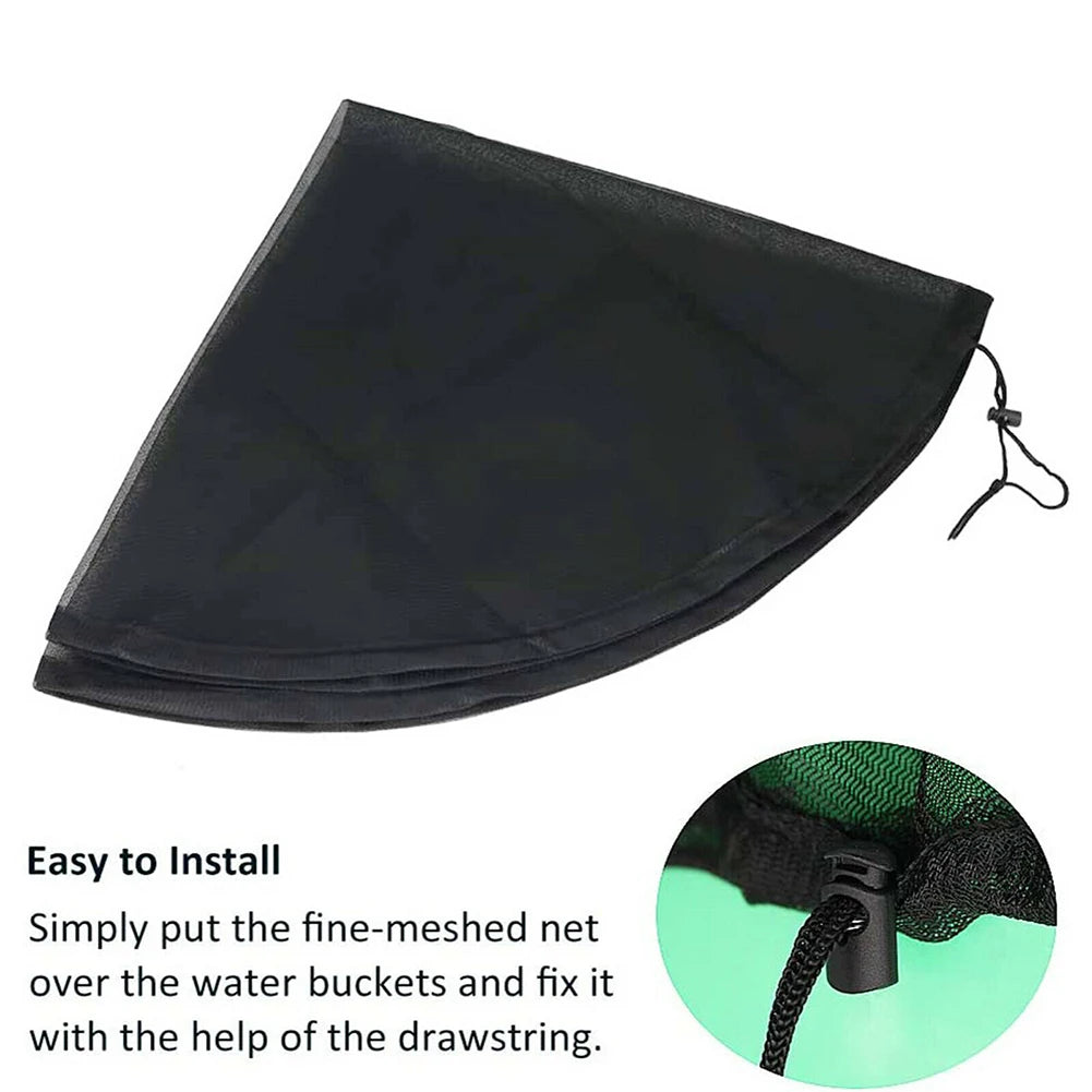 1Pc 60CM Mesh Cover Netting For Rain Barrels Water Collection Buckets Cover Water Tank Protection Lid Rain Collect Tool