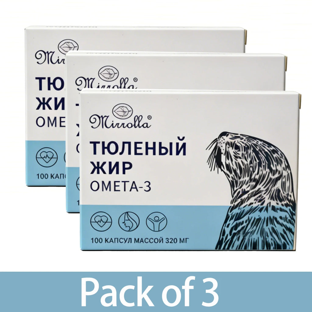 Professional Omega-3 Harp Seal Oil Supplement - High Potency - 100 Softgels