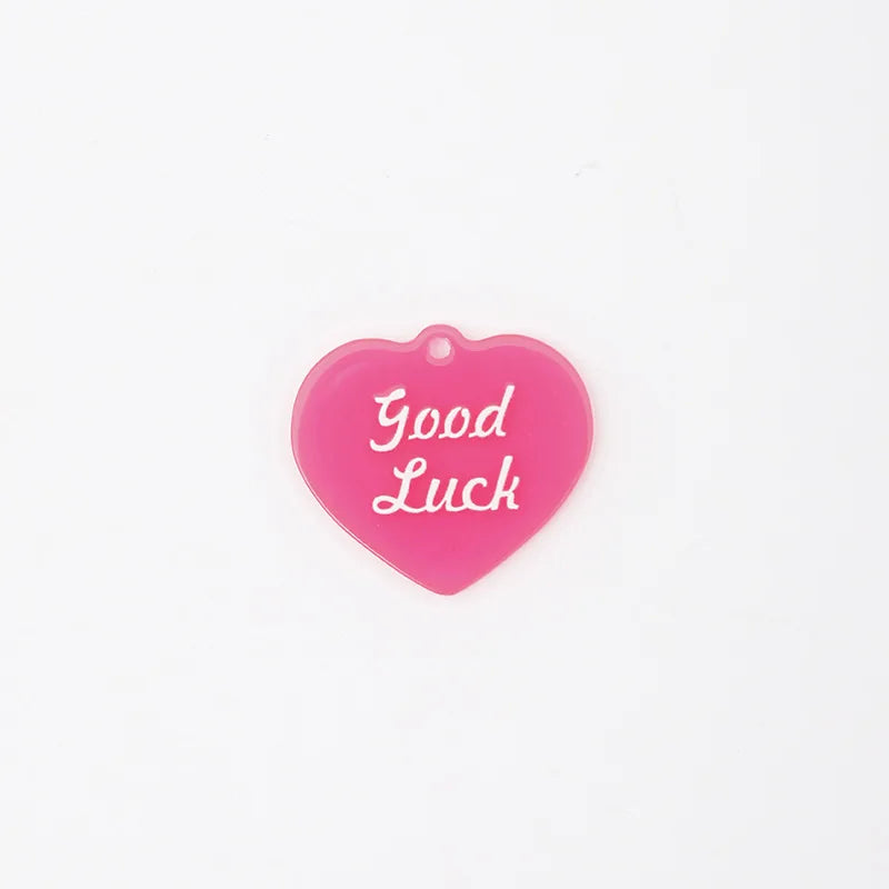 10PCS 28*32mm Acrylic Candy Colored Good Luck Charms Pendant For DIY Earrings Bracelet Necklace Jewelry Accessories Wholesale