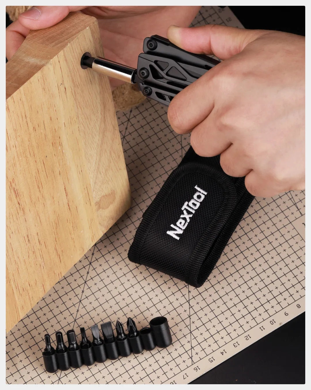 NexTool 11-In-1 Black Knight Multi-function Camping Tools Knife Outdoor Survival Folding Pliers Scissors Hand Multitool Tool Kit