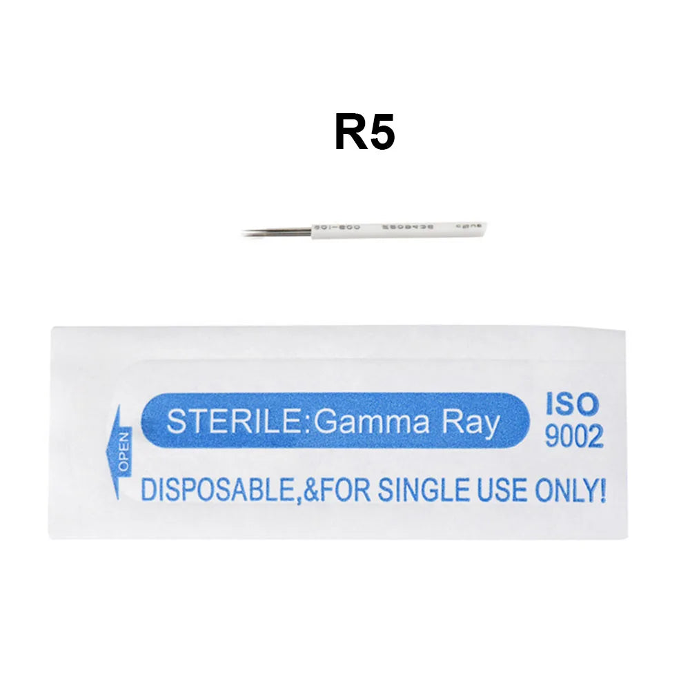 10pcs/bag Tattoo Permanent Round Blade Microblading 3R 5R F7 F19 R21 TMicroblading Needles for Manual Pen Shading Fog Eyebrow