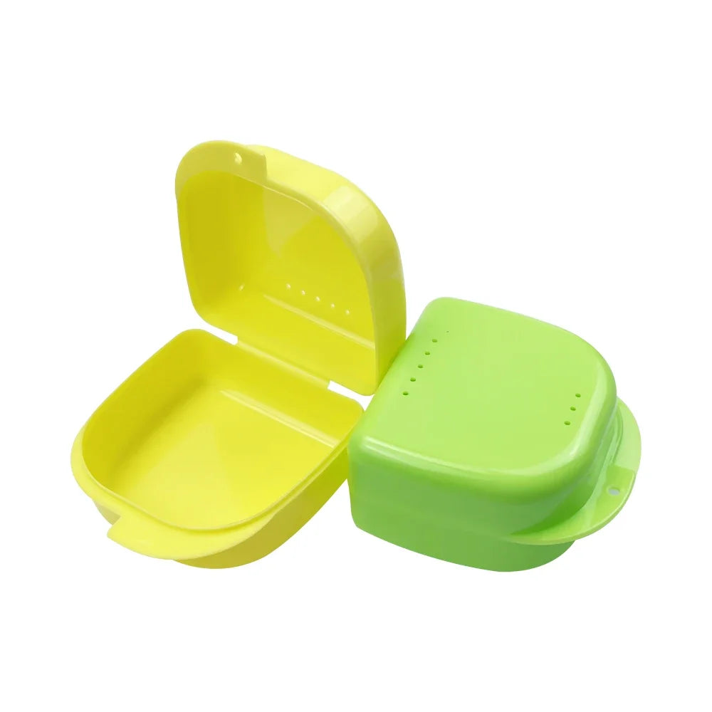 30Pcs New Plastic Tray Box Dental Orthodontic Retainer Box Case Plastic Teeth Container Denture Box False Teeth Protective Case