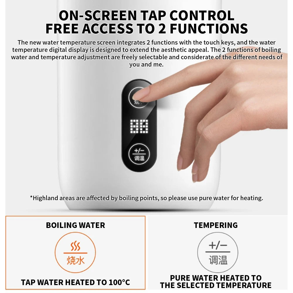 Deerma DEM-DR035 bottle water 350ML Portable Electric Water Cup Touch Control Drinkware Thermos Smart water Kettle