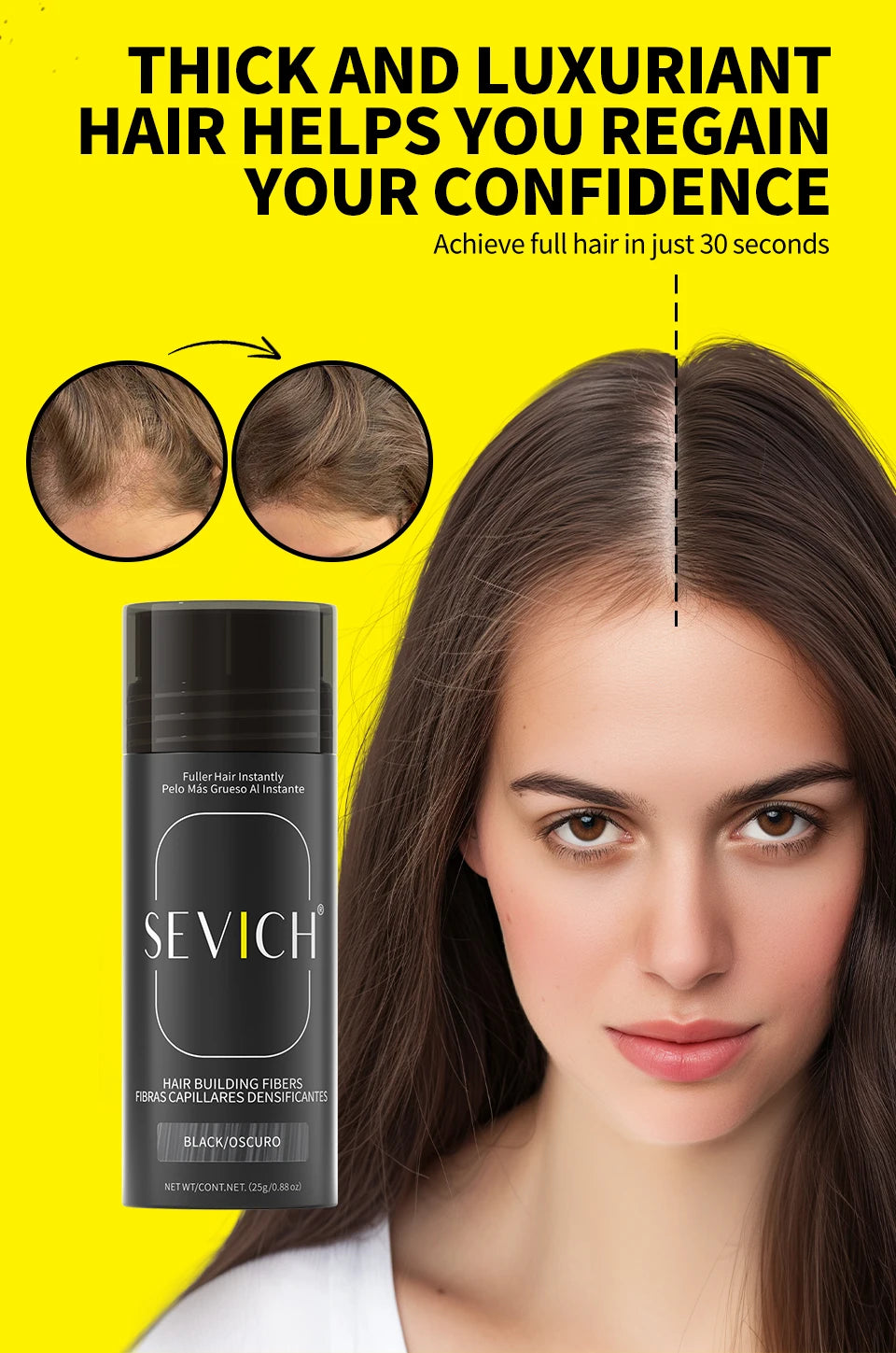 10Color Hair Fiber Powder 48 Hour Stain Proof Hair Building Fibers Instant Volume & Boost Hair Fiber Hairline Filling Powder