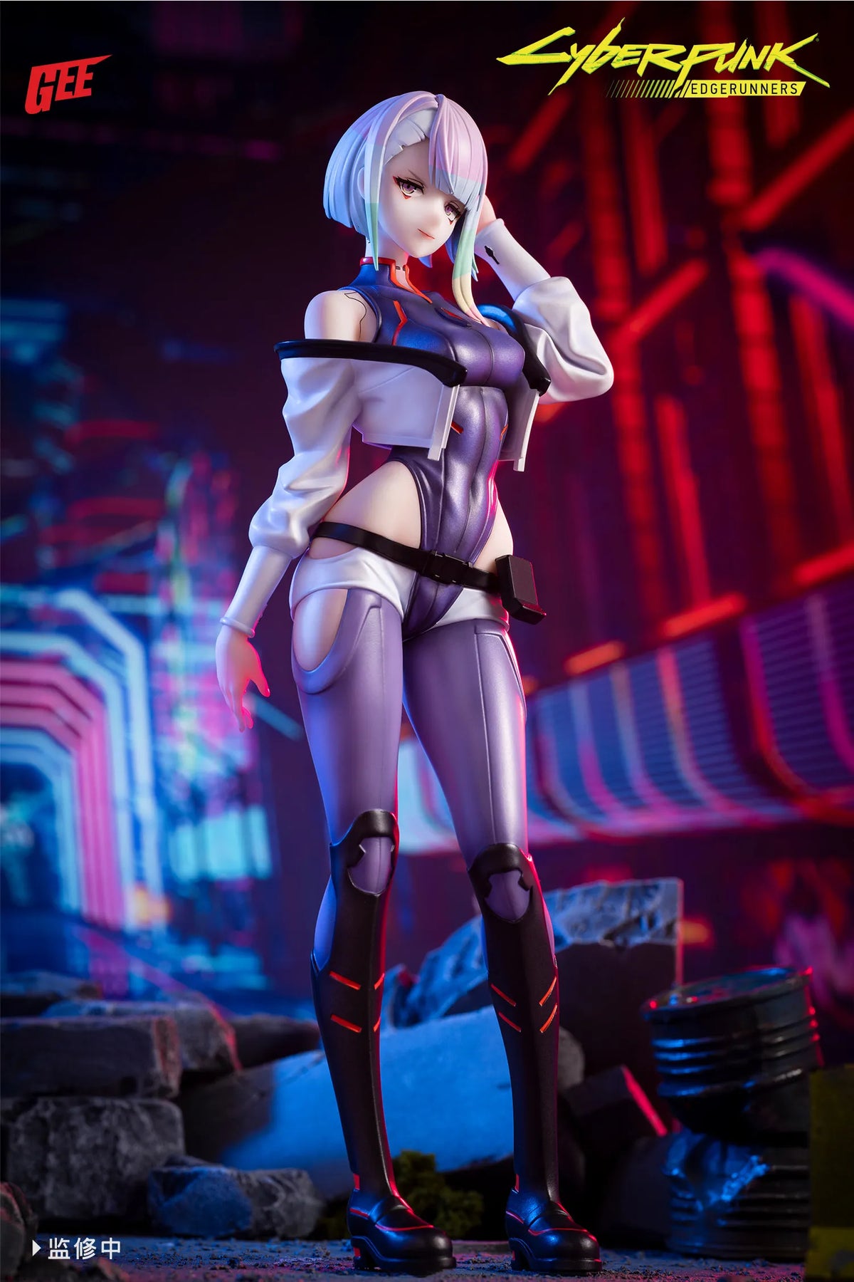 In Stock 24cm Cyberpunk: Edgerunners Lucy 1/7 Static Figurines Bookshelf, Desktop, Computer Case Decoration Collection Gift