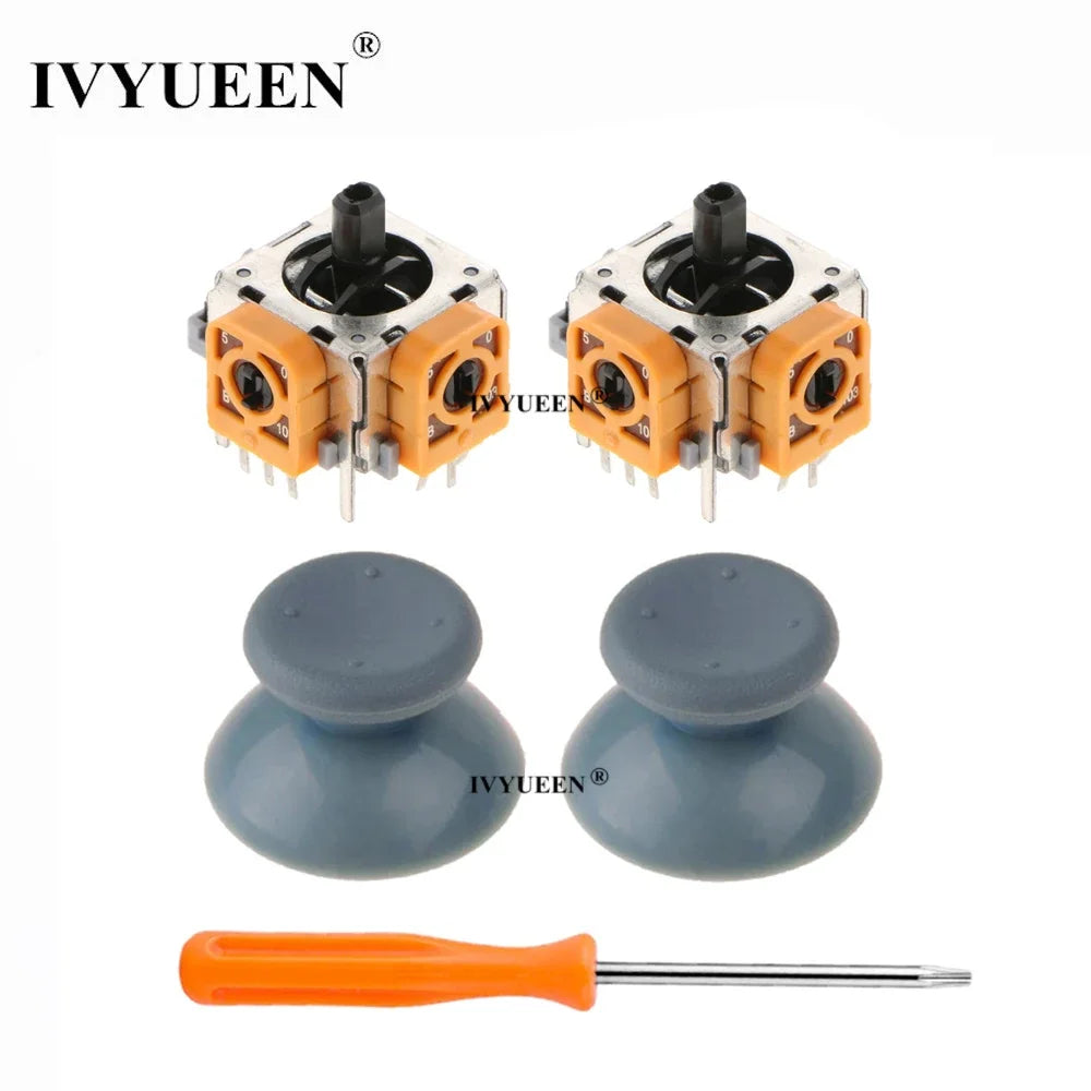 IVYUEEN 2 Sets 3D Analog Stick Sensor Potentiometers and Thumb Sticks Thumbsticks Cap Cover for Xbox 360 Controller Repair Parts