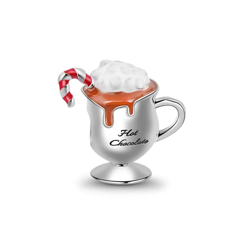 Hot Selling 925 Silver Cup,Coffee Cup,Beer,Bead Pendant Suitable European Original Bracelet DIY Accessories,Exquisite Jewelry ﻿