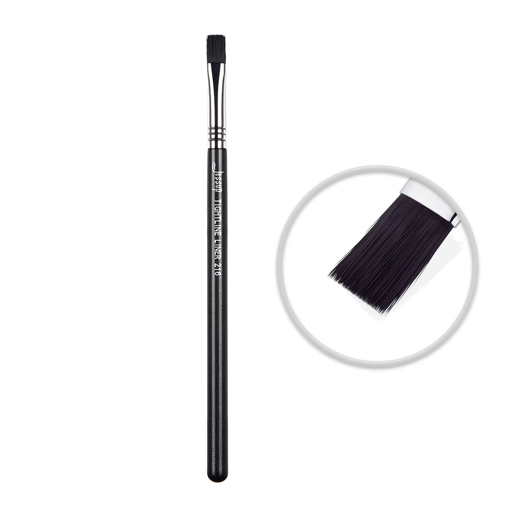 Jessup Eyeliner Brush Makeup Thin Bent Precision Angled Flat Definer Ultra Fine Pencil Precision Synthetic S151