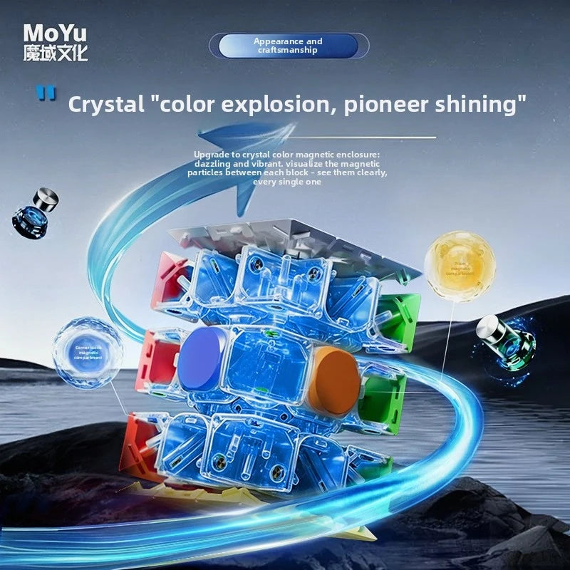 LE Moyu Weilong WRM V11 Magnetic Cube Blue Core 3x3 Magnetic Magic Speed Cube Fidget Toys