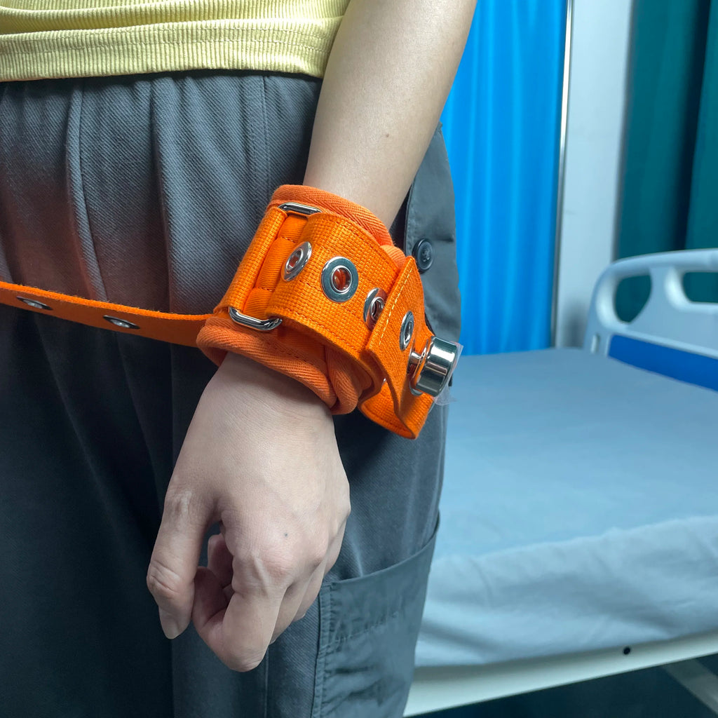 Security Handcuffs Double Locking System Hand Cuff Cotton Restraint Strap Medical Straps Bondage
