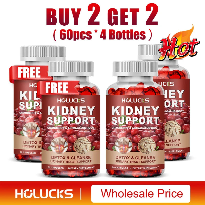 Kidney Cleanse & Detox Supplement, with Cranberry, Astragalus Root, for Kidney Restore, Support Bladder & Urinary Tract Health