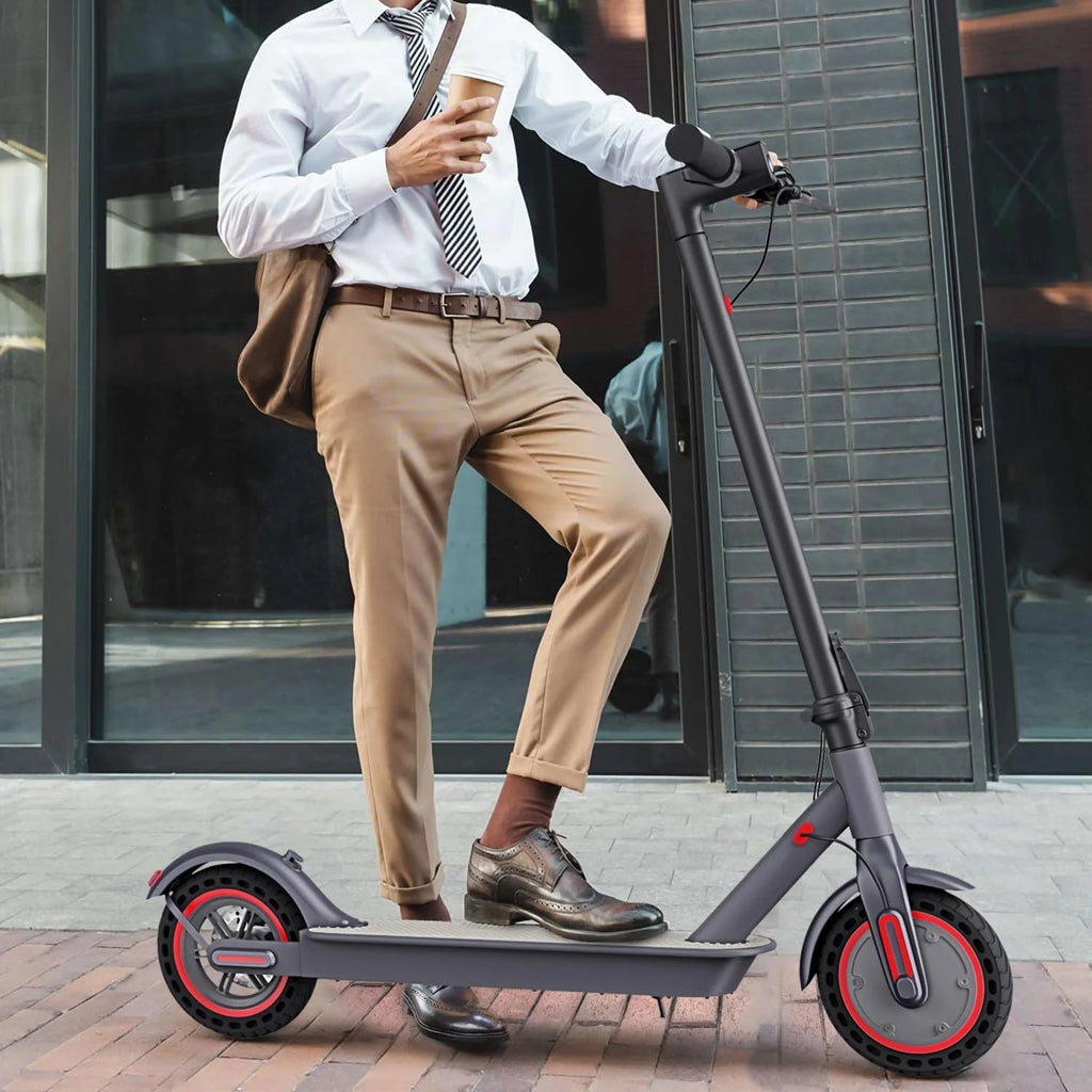 Adult 350W Electric Scooter 19mph Top Speed 16 Miles Max Range Foldable E-Scooter with 8.5'' Tires Double Shock System APP Control