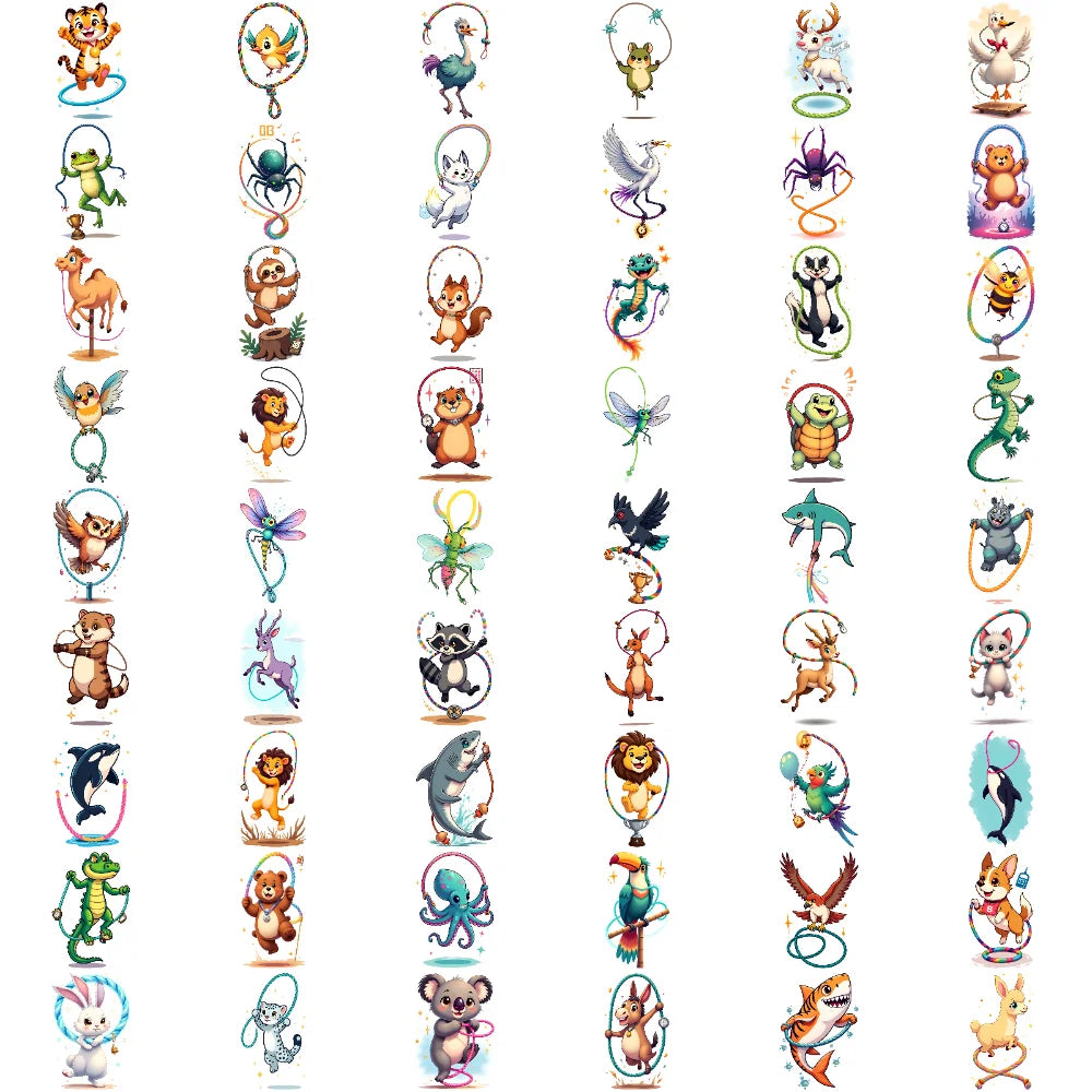 54pcs Temporary Tattoo Cartoon Axolotl Waterproof Long-lasting Body Stickers Cute Axolotl Cartoon For Arms