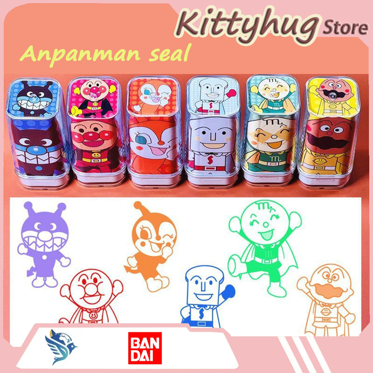 Anpanman Cartoon Stamp Character Anime Merchandise  Customization Seal Gift Color Stamp