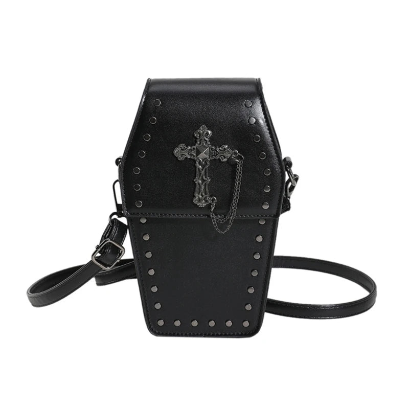 2023 NEW Crossbody Bag Halloween Coffin Purse Small Phone Bag Gothic Bag