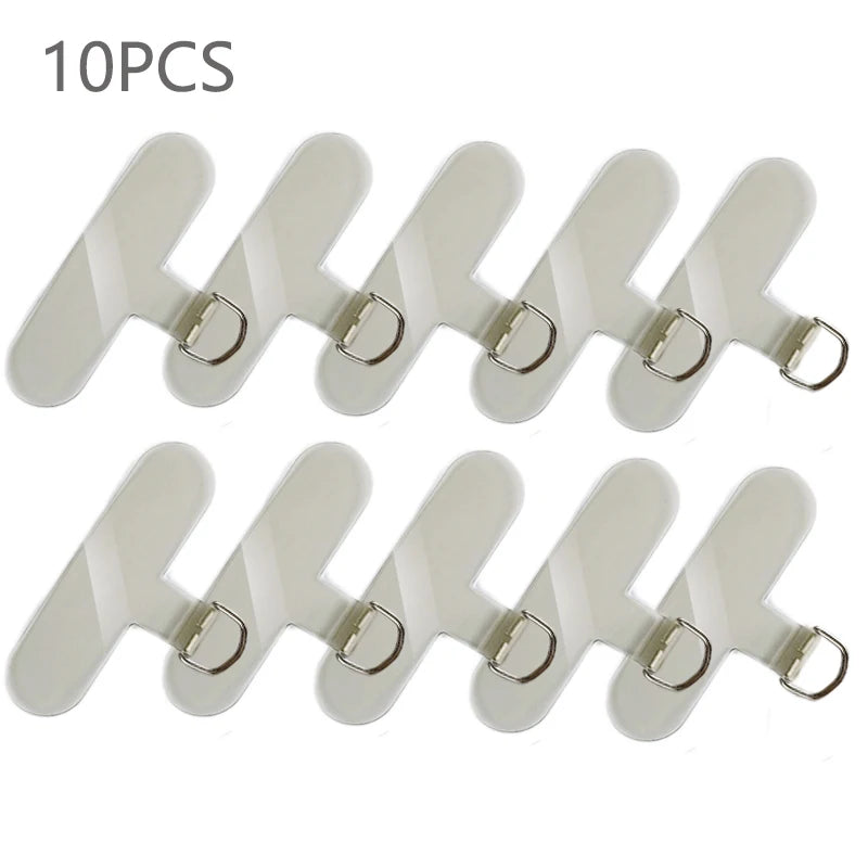 10/5/1Pcs Universal Tpu Mobile Phone Anti-lost Lanyard Card Gasket Nylon Detachable Phone Hanging Cord Strap Patch Tether Pad