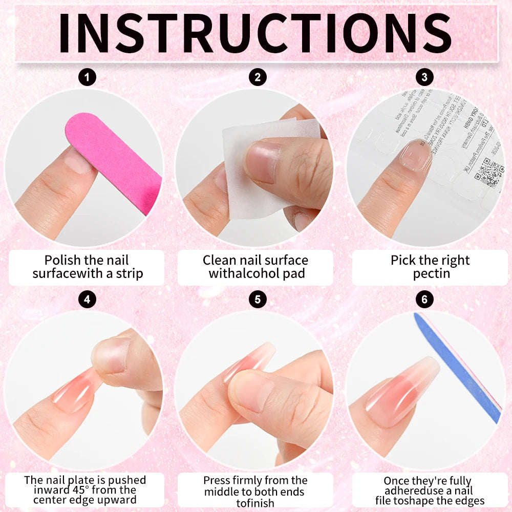 100pcs White Medium Square False Nails Full Cover Acrylic Artifical Fake Nail Tips Women Nail Decoration 10 Sizes Press On Nails