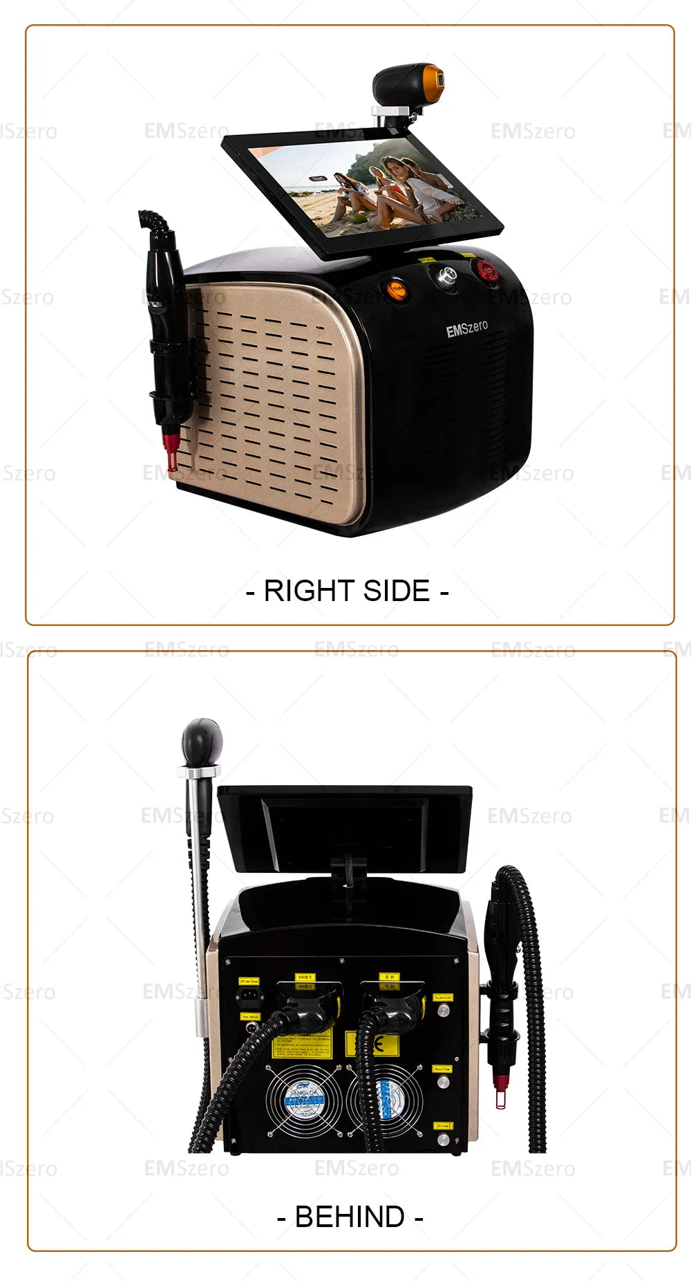 2-IN-1 Diode Laser Ice Cooling Multi-Function Machine Long Lasting Hair Smoothing & Pico Tattoo Pigment Lightening Salon Beauty