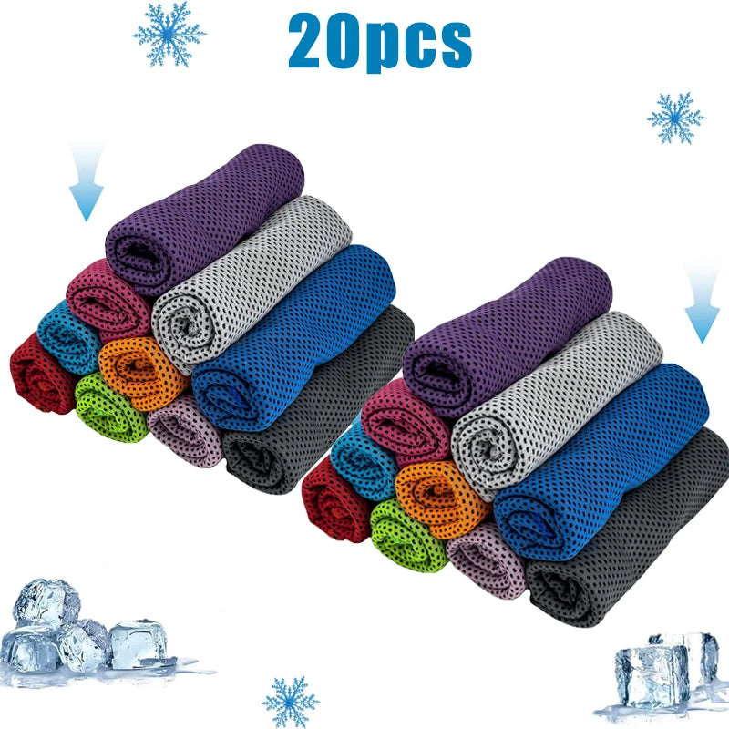 10-70pcs Cooling Towels for Neck and Face Sport Quick Drying Cool Towel Microfiber Cold Towel for Workout Yoga Camping Gym Club