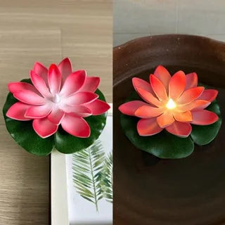 15CM LED Lotus Night Lamp Floating Water Sensor Flower Lamp Garden Home Decor Party Lotus Light Navidad Christmas Supplies