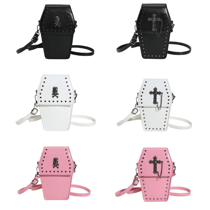 2023 NEW Crossbody Bag Halloween Coffin Purse Small Phone Bag Gothic Bag