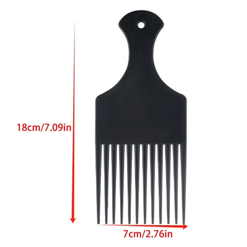 1pcs Wide Teeth Brush Pick Comb Fork Hairbrush Insert Hair Pick Comb Plastic Gear Comb For Curly Afro Hair Styling Tools