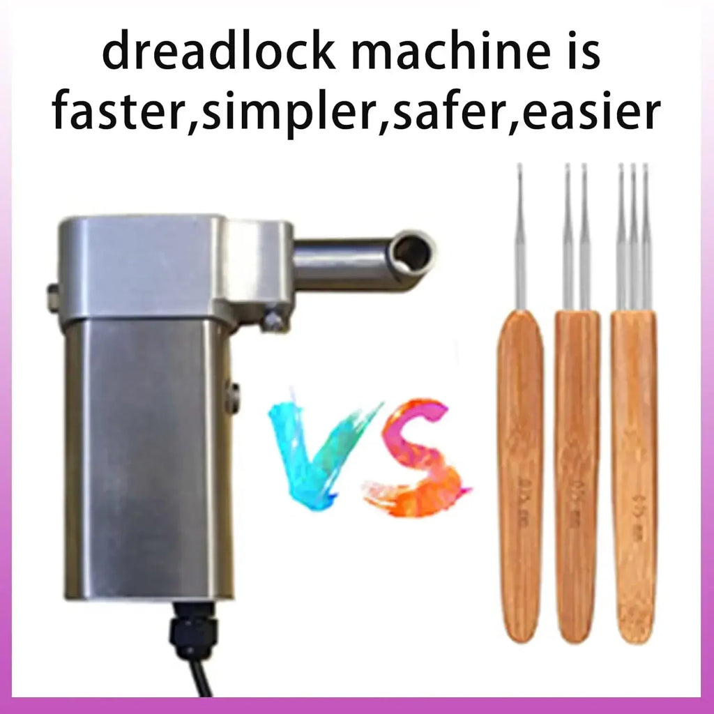 Dreadlocks Machine,Portable Automatic Dreadlock,with 6 Replacement Head6-16mm,Dreadlock Crochet Braiding Making Machine