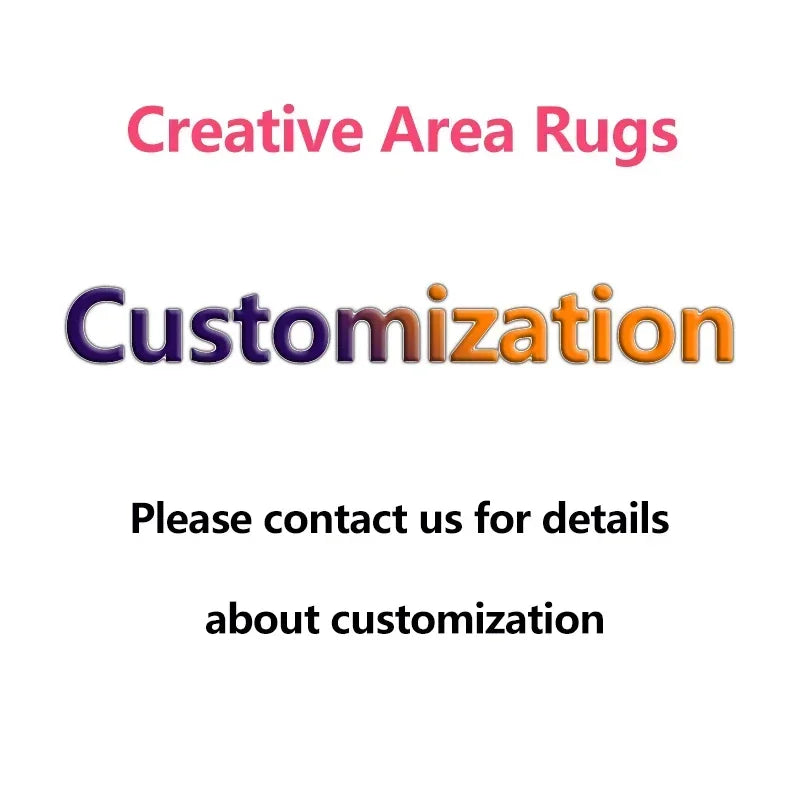 Custom Personalized Design Irregular&Regular Area Rugs Customize Any Style Carpet Printed Handmade Rug for Home Decor