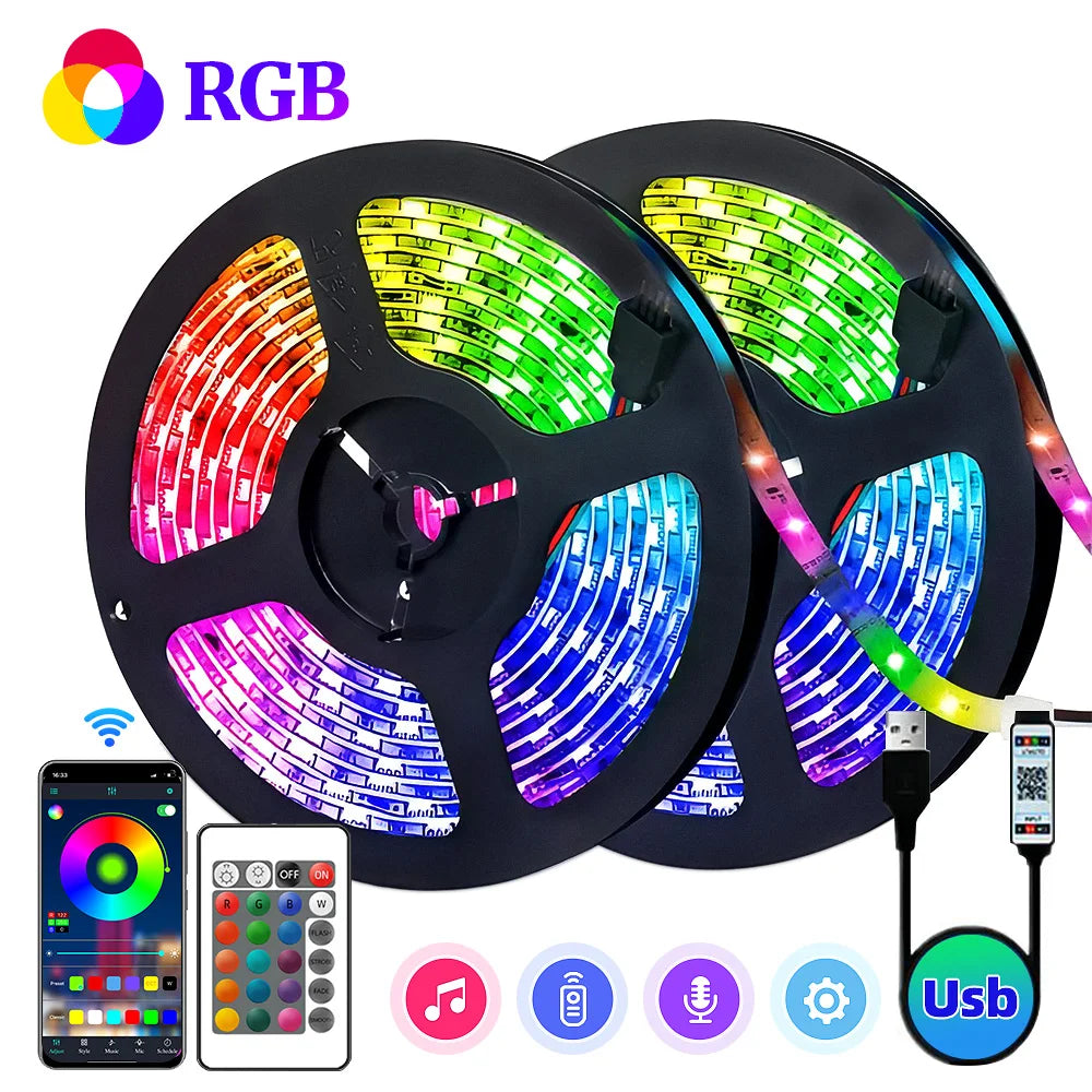LED Strip Lights RGB 3535, 5V 1M-30M, 16 Million Colors, RGB, LED Strip Lighting Music Sync, Color Changing for Party Home