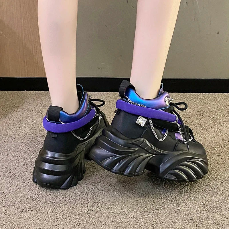 Lovely Kawaii Women sneakers wedge casual shoes woman sneakers women running shoes woman lace-up female sneakers Loafers Shoes