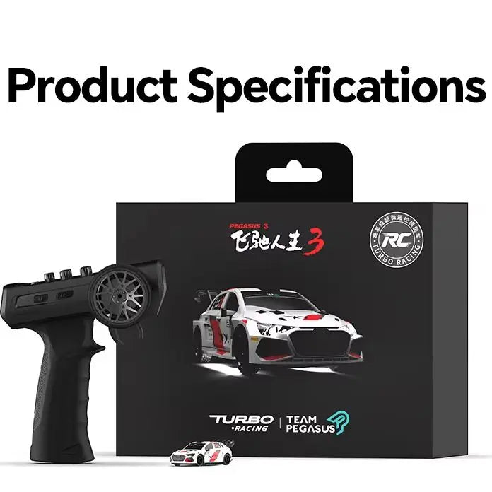 1/76 Turbo Racing C78 Rc Car Mini Team Pegasus 3 Official Joint Limited Edition Ultra-micro Rc Drift Car Boy Tabletop Racing Toy