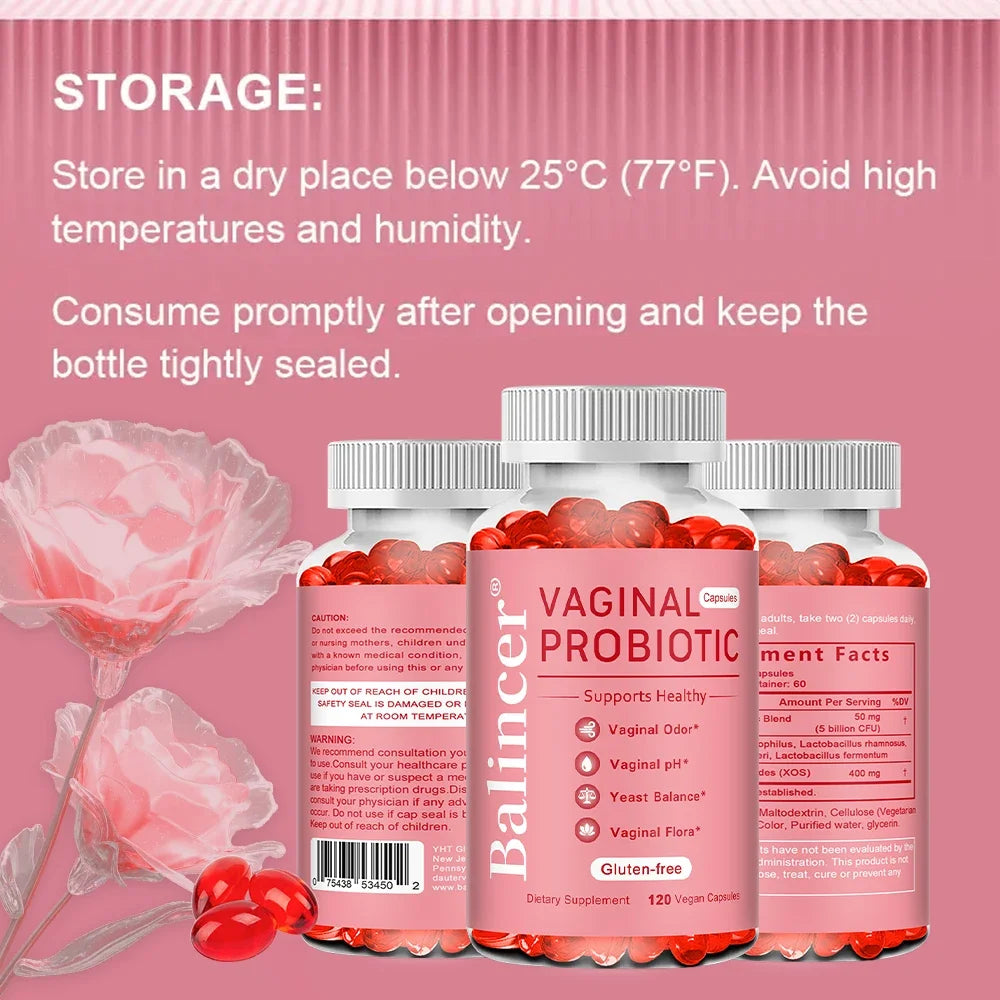 Women's Probiotics Capsules, for Digestive Support, Promotes Vaginal, Intestinal, Immune, Non-GMO & Gluten Free