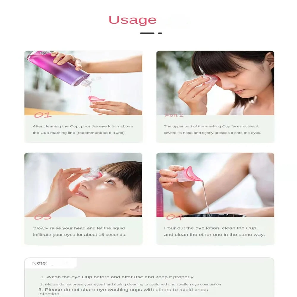 Eye Cleaning Container Silicone Eyewash Cup Soft 10ml Eye Bath Cup Resuable Eye Wash Cup Eyes Cleaner Precision Fitting Eye