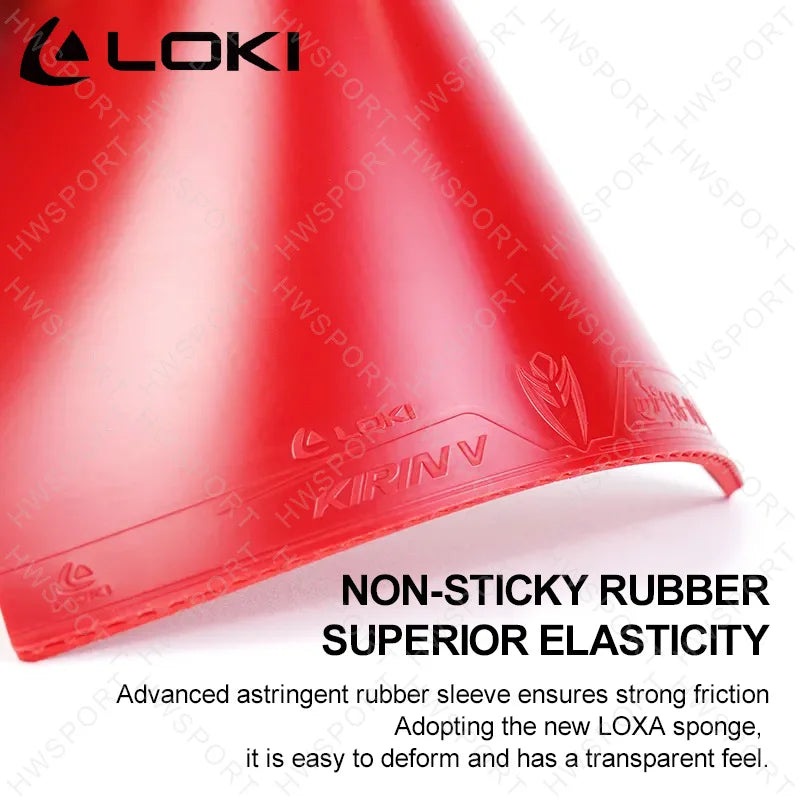 LOKI KIRIN K5 Table Tennis Rubber Non-sticky ITTF Approved Ping Pong Rubber Sheet with Pre-tuned Loxa Sponge