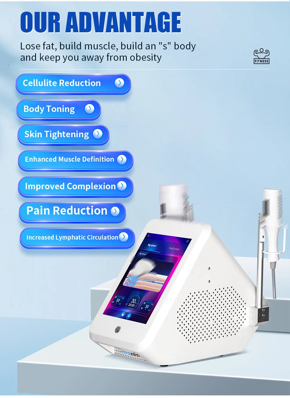MYOslimEMS Body Sculpt Machine Roller Massage Fat Burner Body Care Massage Devices Muscle Stimulation Electromagnetic Device SPA