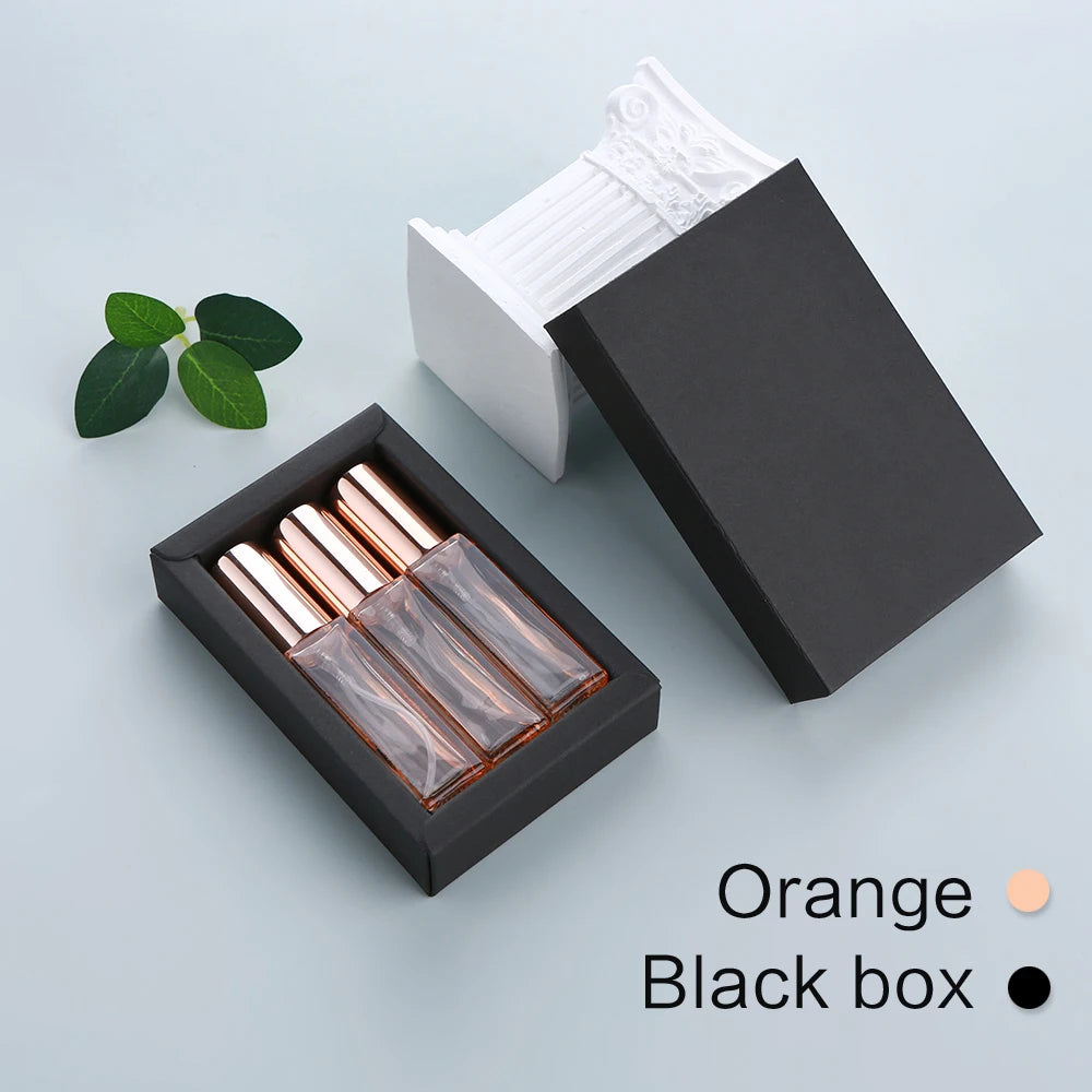 10ml Perfume Bottle Colorful Thick Glass Perfume Atomizer Portable Refillable Fragrance Bottle with Exquisite Gift Box