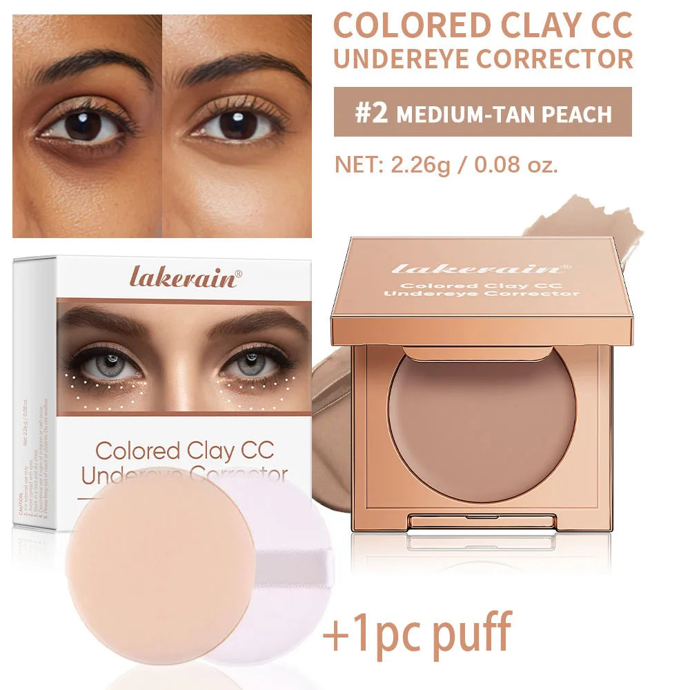 Eye Concealer Corrector With Brush Moisturizing Natural Foundation Long Lasting Waterproof Cover Dark Circles Under Eye Makeup