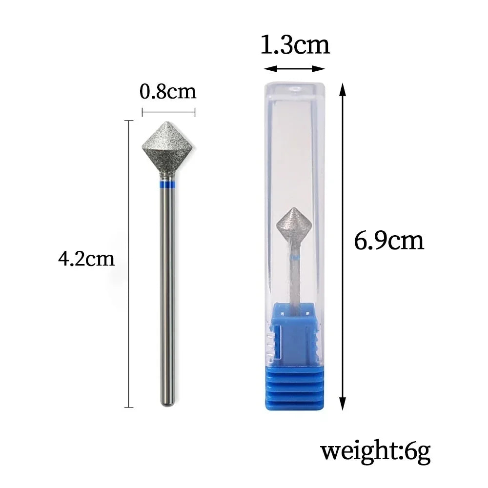 1Pcs Diamond Nail Drill Bits Rotary Cuticle Clean Burr 3/32" Manicure Bit Drill Machine Accessories 2028