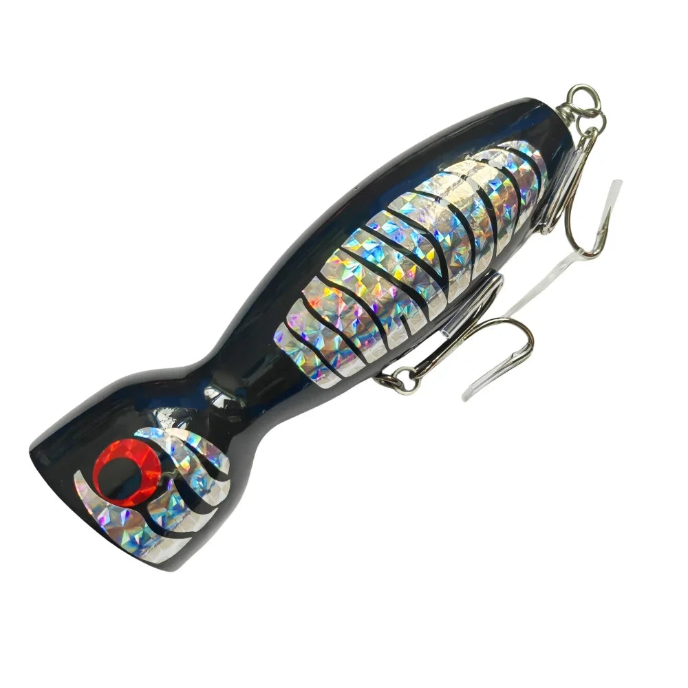 MUKUN -Big Game Popper Fishing Lures,Artificial Hard Bait for GT Saltwater Fishing,Topwater Wobbler,16cm 100g 120g
