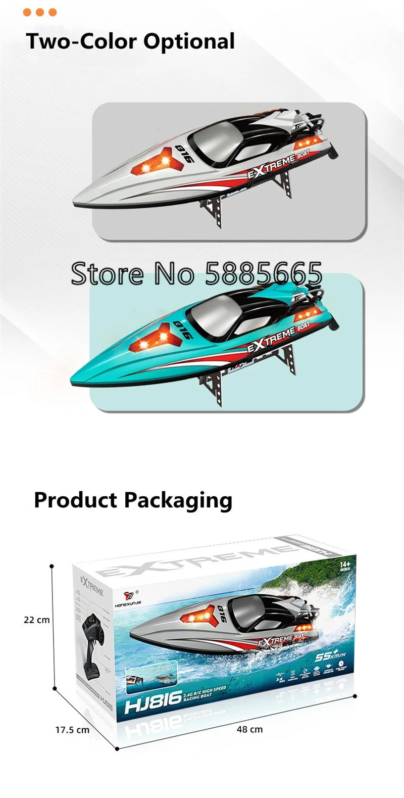 70KM/H High Speed Remote Control Boat RC Speedboat  200M Nesting Unhook Capsized Reset Waterproof Racing Induction RC Boat Toy