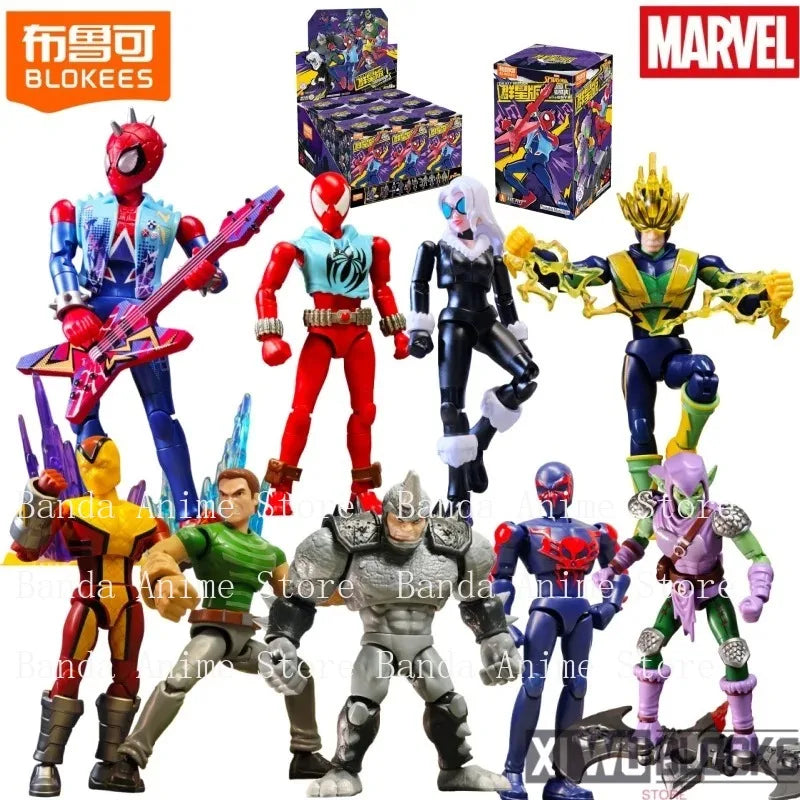 In Stock BLOKEES Marvel Comics Star Edition GV01 GV06 Spider-Man Scarlet Spider Shocker Splicing Toy Model Collection Gift