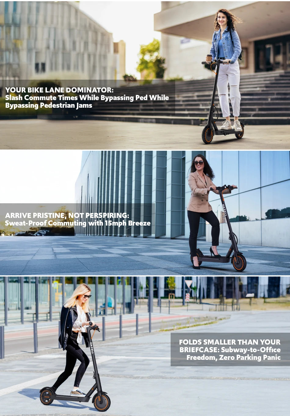 Electric Scooters for Adults,19 MPH 19 Miles Folding E-Scooter Built-in Side Lights, 550W Motor