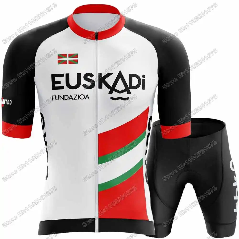 2026 Euskadi Basque Country Team Cycling Jersey Set Euskadiko Cycling Clothing Summer Road Bike Shirts Suit Bicycle Bib Shorts